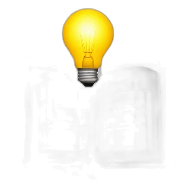 hands holding an architectural plan and a light bulb above sticker