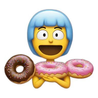 Marge avec un donuts sticker