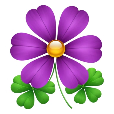 real cosmos star, but with clover, to make star look like lucky star sticker