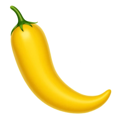 A chili pepper emoji in yellow color, vibrant and clear. sticker