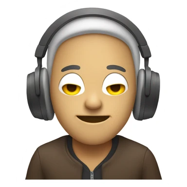 Person in a headlock listening to music sticker