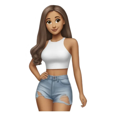 hyperrealistic ariana grande body sticker