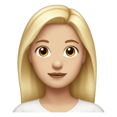 white girl with brown eyes and blonde hair (middle part) sticker