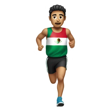 person from mexico running  sticker