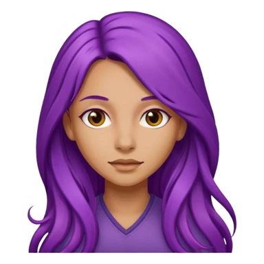 faz menos gótica mas com cabelo roxo comprido sticker