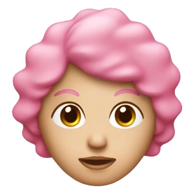 pink star no face light pink sticker