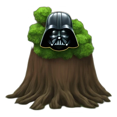 Darth Vader as a tree sticker