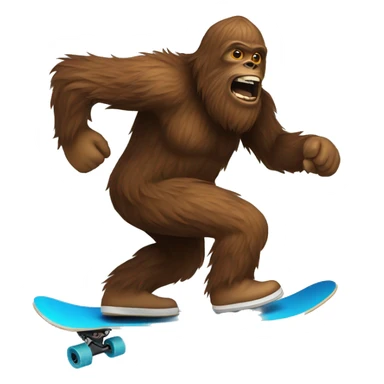 Sasquatch downhill skateboarding sticker