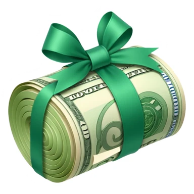 roll of banknotes sticker