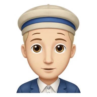 A Jewish male with a large nose and a dome on his head sticker