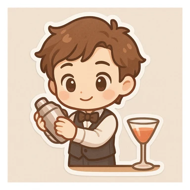 bartender mixing drinks sticker