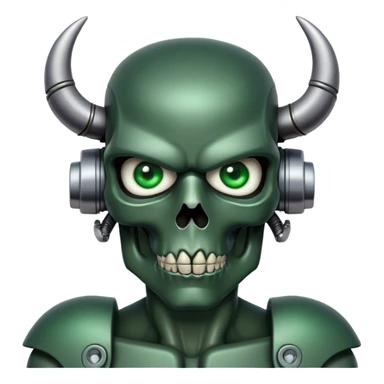 A A terminator Ram with green eyes sticker