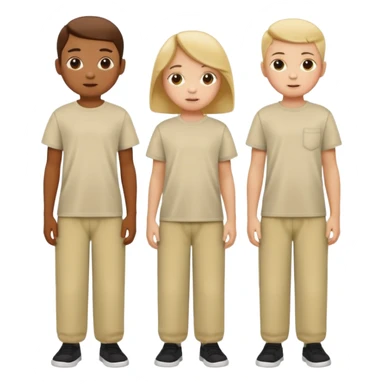 Children wearing oversize pants and t shirt sticker