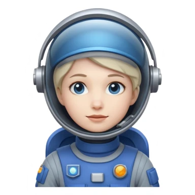 Blue-visor space mechanic sticker