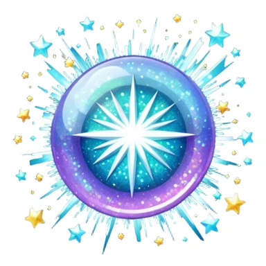 Glitter Cian Explosion sticker