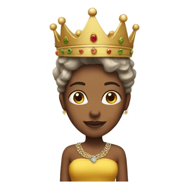 Queen with a crown sticker