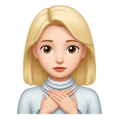 Girl has two hands around neck sticker