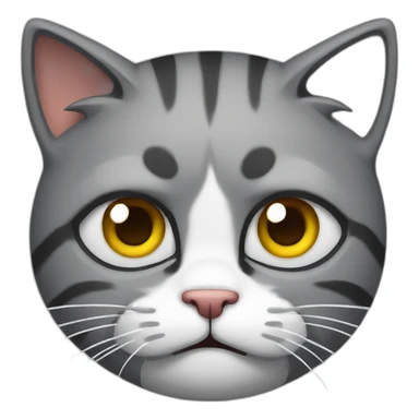 Angry cat with pierced ears sticker