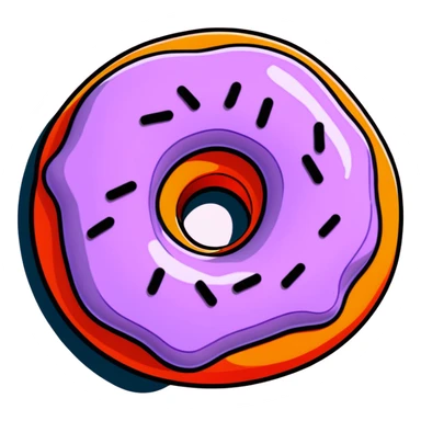 donut in claymation style, matte plasticine, pastel colors, visible fingerprints sticker