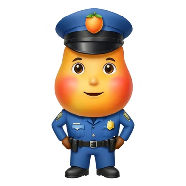 Mango in politie uniform sticker