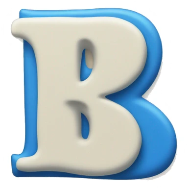 Letter "B" in a blue heart sticker