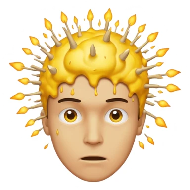 yellow exploiding head normal man mind blown sticker