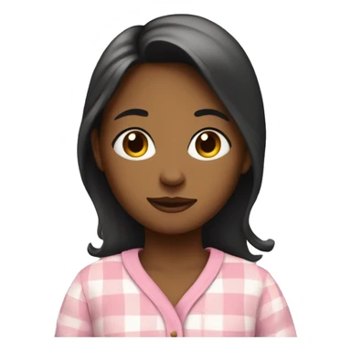 Girl wearing pajamas sticker