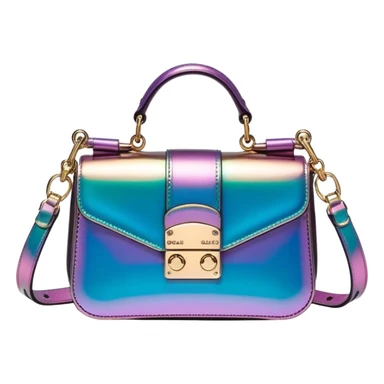 Dolce and Gabbana colorshifting vivid, bold cyberpunk color and style mini bag  sticker