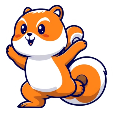 squirrel twerking with a big butt sticker