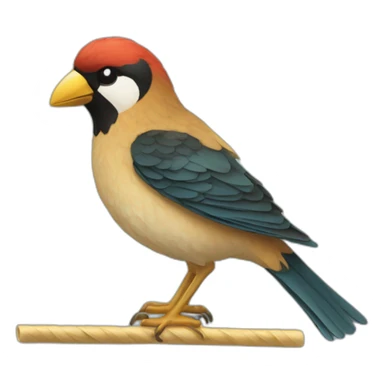 Paille en queue oiseau  sticker