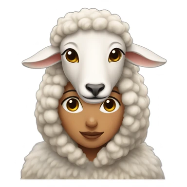 sheep woman sticker