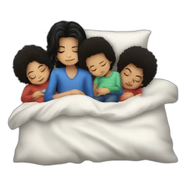 Michael Jackson with kids sleeping sticker