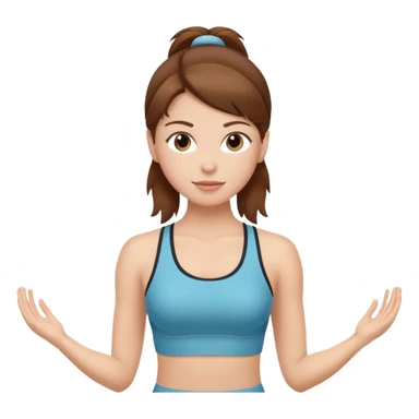Pilates girl brown hair sticker