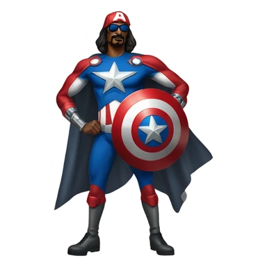 Snoop dog as captain america sticker
