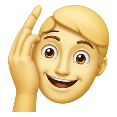 A yellow face smiling awkwardly while embarrassed, scratching its temple with one hand, and looking to the side sticker