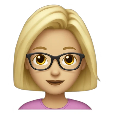 blonde-girl-with-laptop-and-glasses sticker