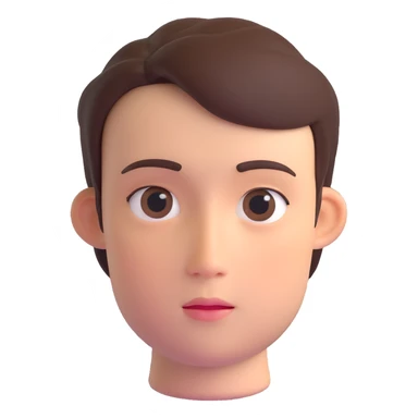 3D emoji of a person, neutral expression, realistic details, inspired by reference photo sticker
