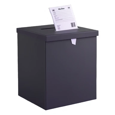German Wahlbox with ballot paper sticker