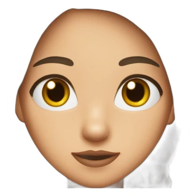 cat brunette woman with pispiret eyes sticker