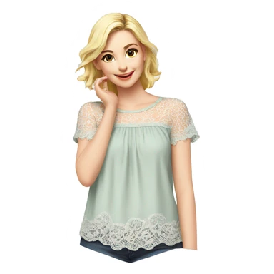 Cute top with lace sticker