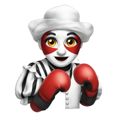 pierrot boxing sticker