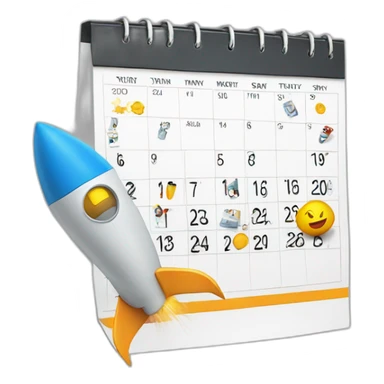 calendar driven by rockets sticker