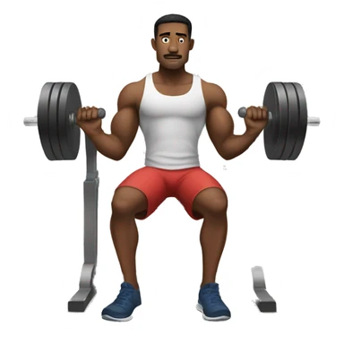 a man in a tank top doing bench press  sticker