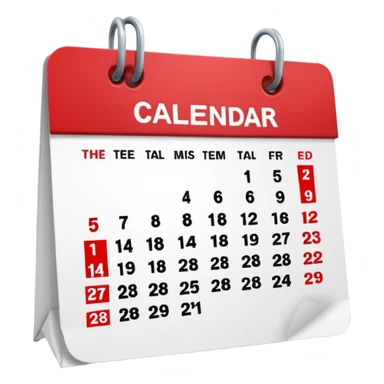 un calendrier avec une date entourée. sticker