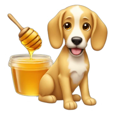 Honey with dog sticker