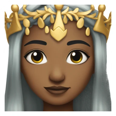 Fae queen black crown sticker