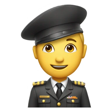 Smiling saluting sticker