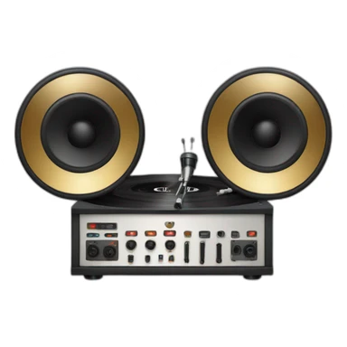 Enceintes studio musique sticker