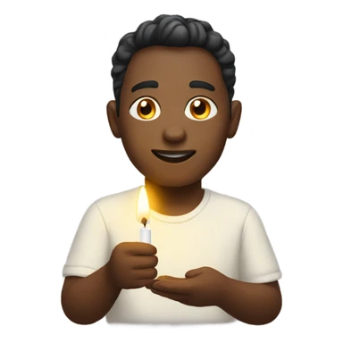 Lighting candle  sticker