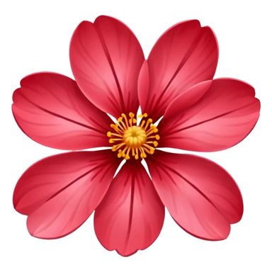 Red sakura sticker